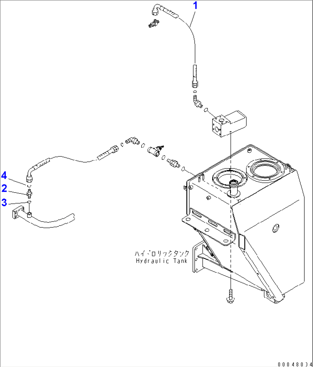 HYDRAULIC PIPING (RETURN LINE)(#2001-)