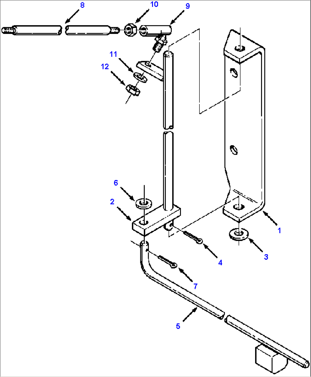 BRAKE LOCK SUPPORT U002001 AND UP OR P071579 AND DOWN