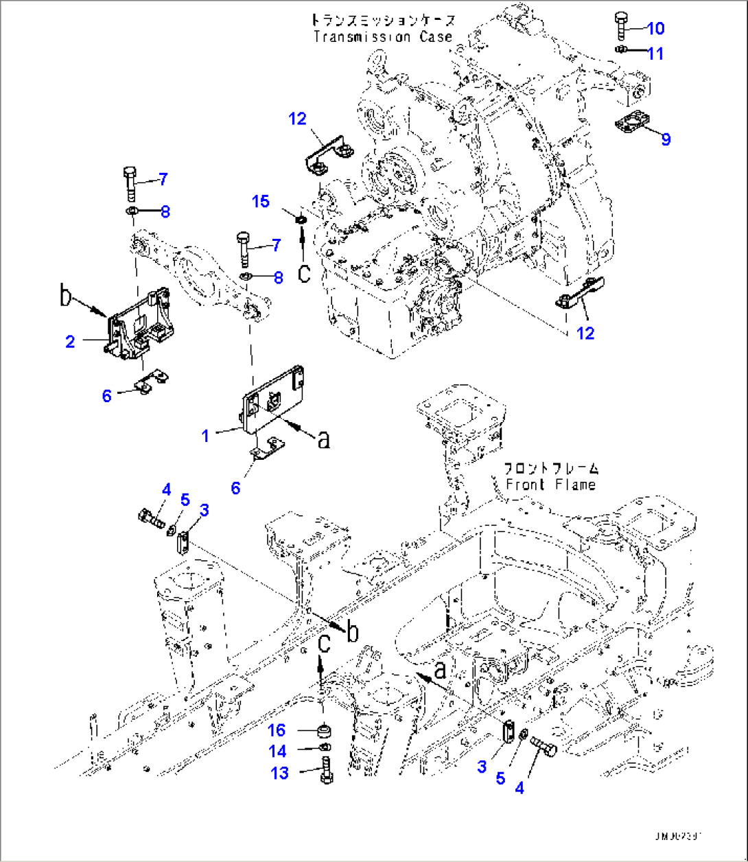 Torque Converter and Transmission, Mounting (1/2) (#5129-)