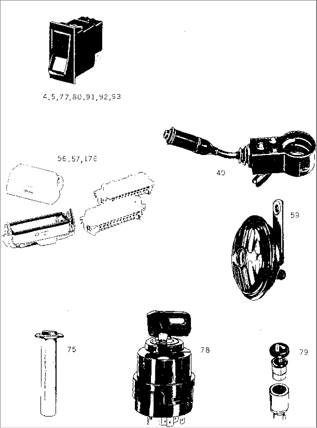ELECTRICAL COMPONENTS (1/4)(#311001-)