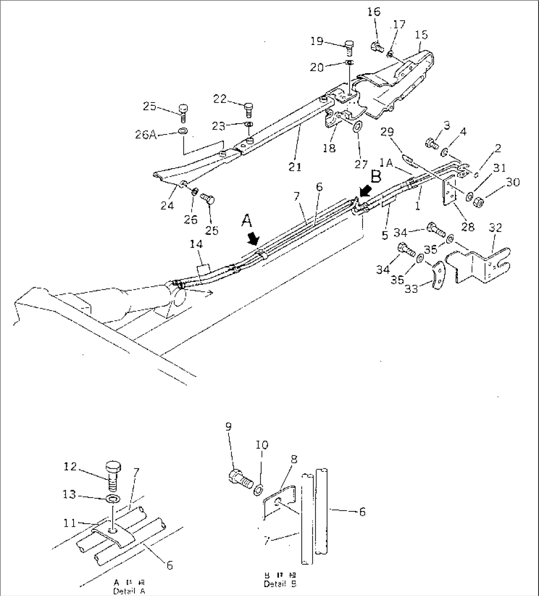 BLADE TILT CYLINDER PIPING