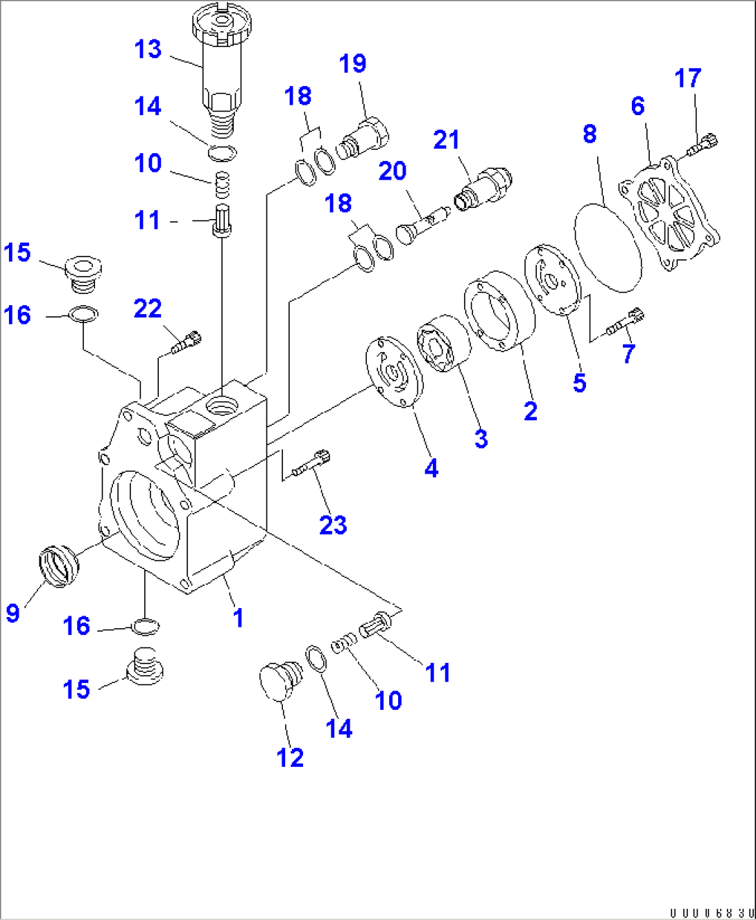 FUEL SUPPLY PUMP (FEED PUMP) (LOW-VISCOSITY FUEL SPEC.) (REGULATION OF EPA AND EU 2ND) (INNER PARTS)(#111630-)
