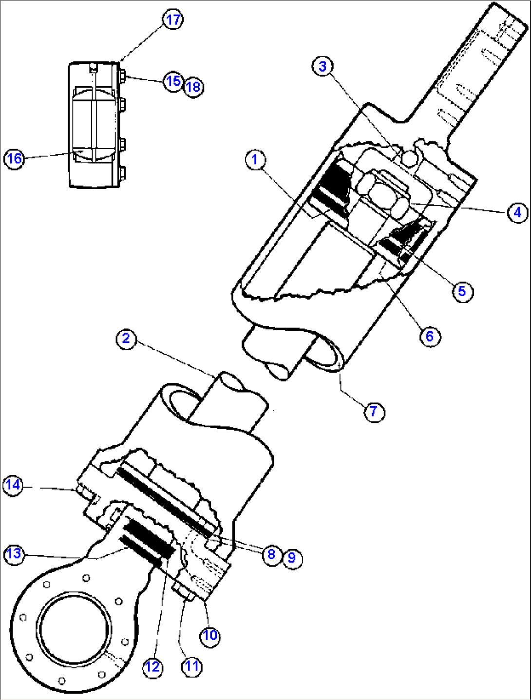 STEERING CYLINDER ASSEMBLY (EB0770)