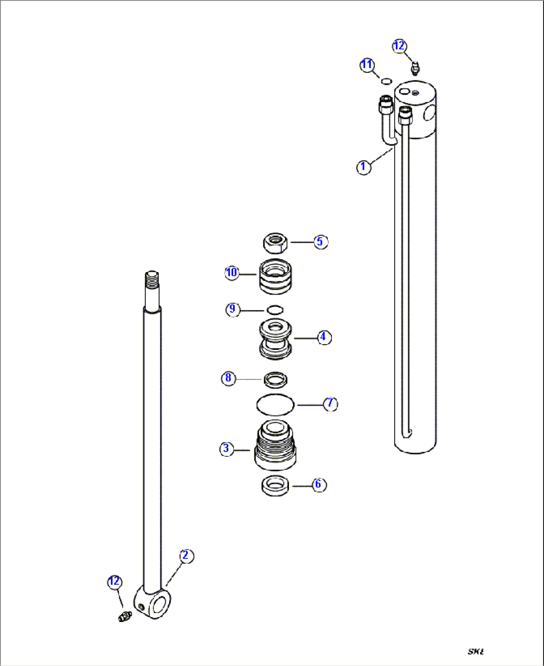 T6101-01A0 REAR OUTRIGGERS STABILIZER CYLINDER