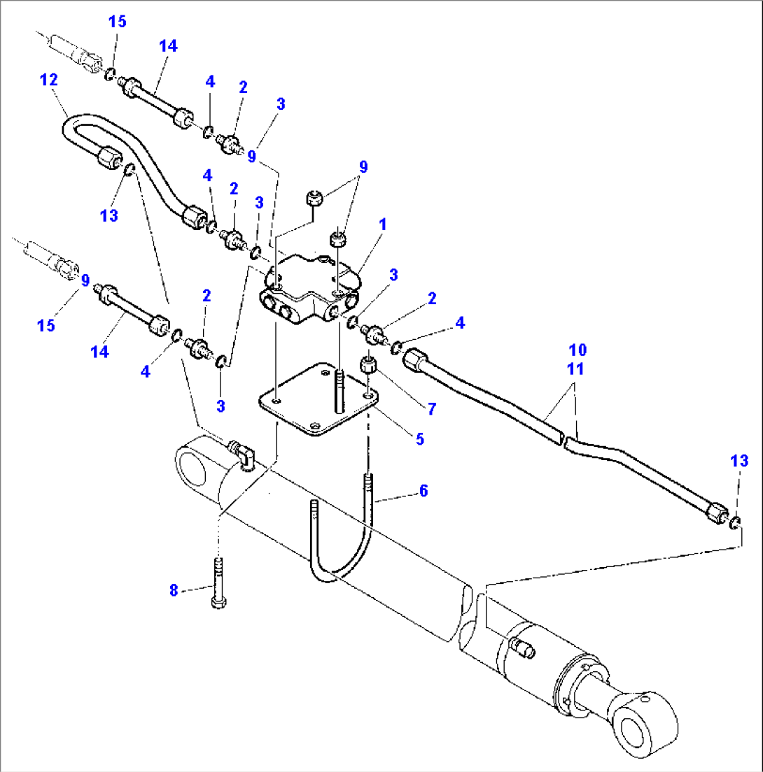 HYDRAULIC PIPING (SHOVEL LIFTING CYLINDER) (SAFETY VALVE)