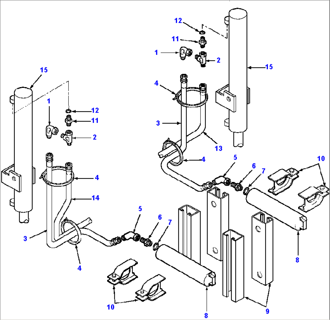 DRAWBAR LIFT ACCUMULATOR R.H. & L.H. 90ø BLADE SUSPENSION