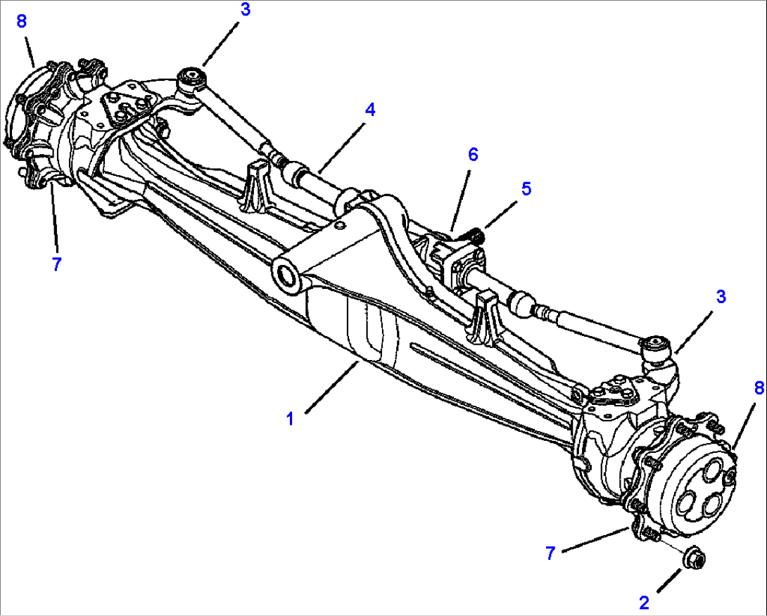 F3300-01A0 FRONT AXLE COMPLETE ASSEMBLY