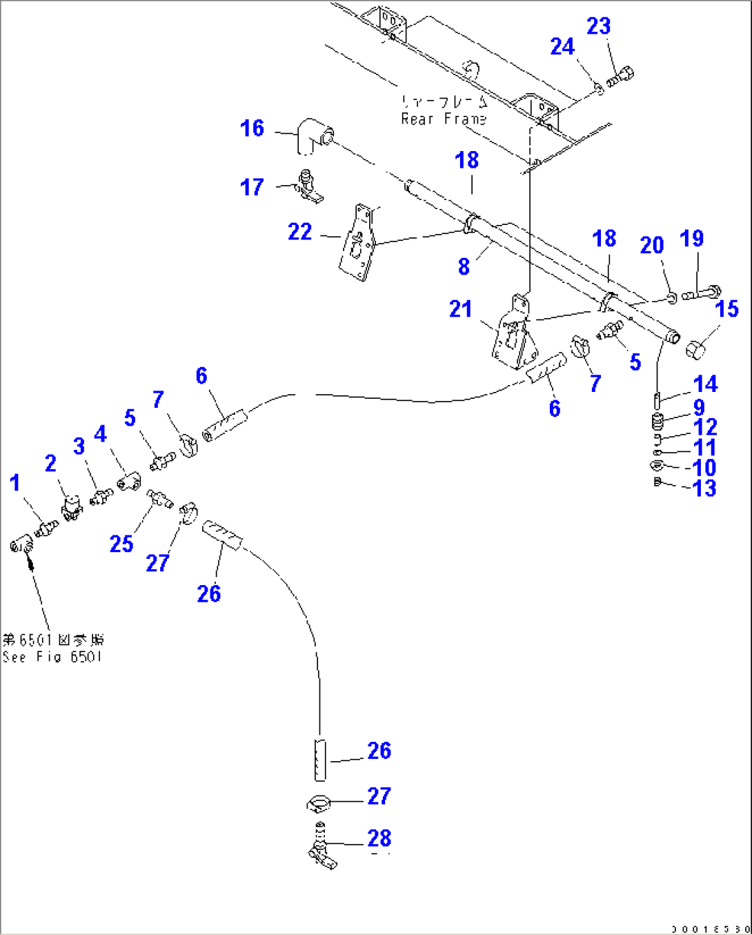 WATER SPRAY PIPING (3/3) (WATER PUMP TO REAR NOZZLE)