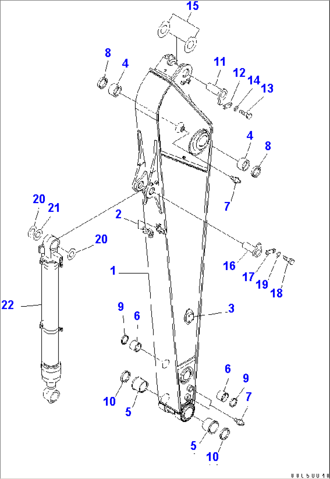 ARM (2.9M) (500 HOURS GREASING TYPE) (FOR 1-ACTUATOR) (FOR NORTH AMERICA)