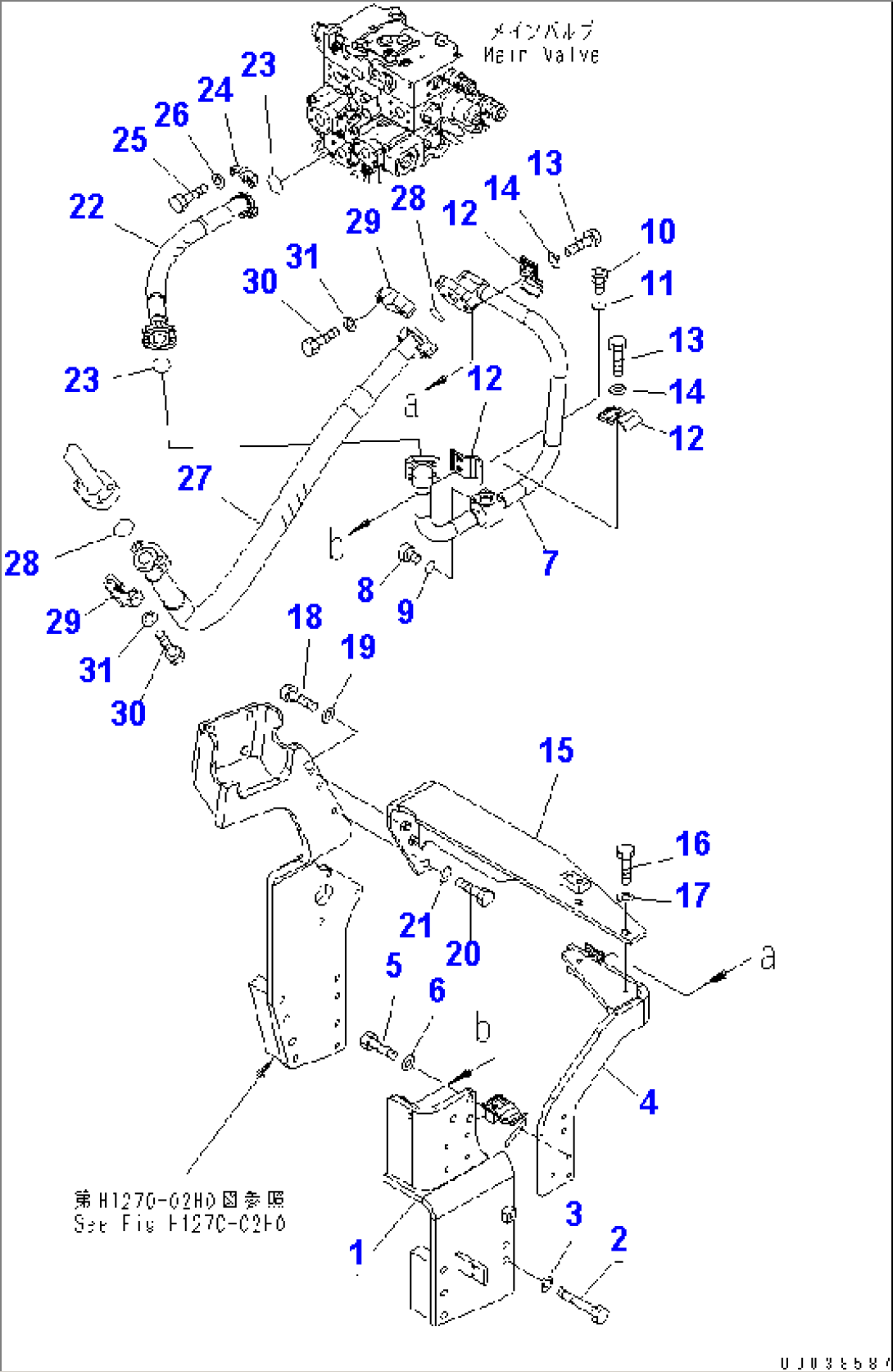 ATTACHMENT LINES (MAIN L.H.) (1 ACTUATOR)