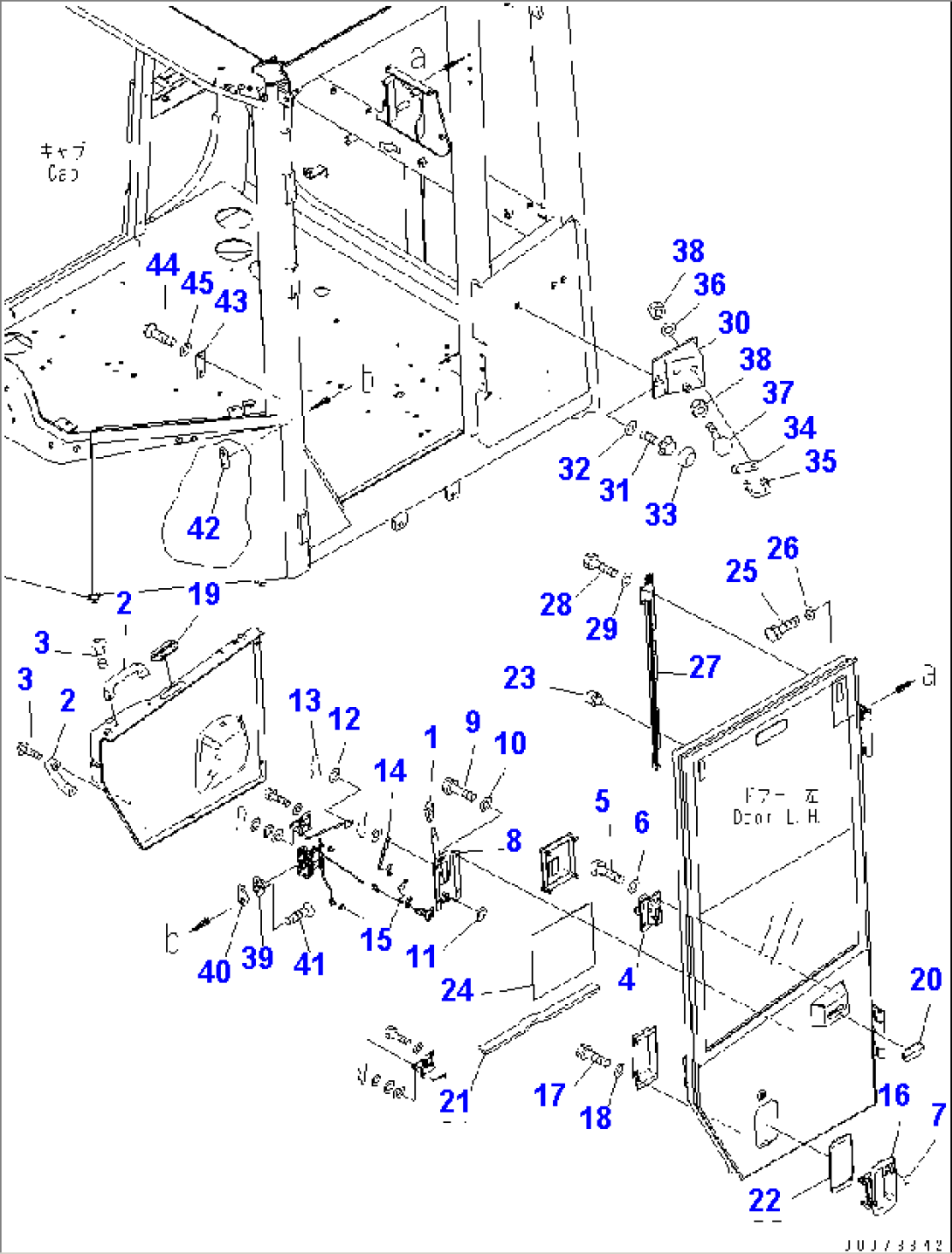 ROPS CAB (DOOR L.H.) (2/2)(#65001-)