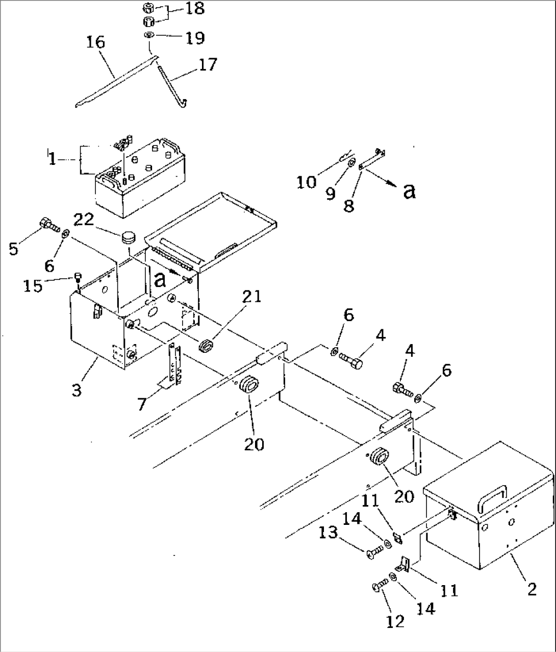 BATTERY AND BATTERY BOX(#60001-)
