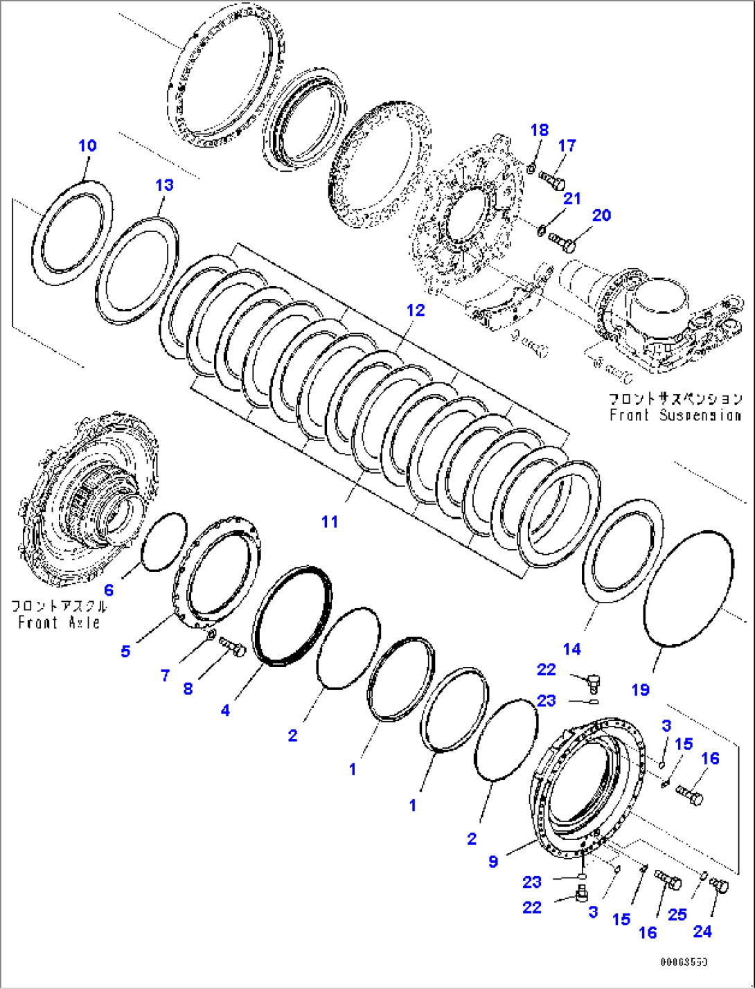 Front Axle, Brake, R.H. (2/3) (#8173-)