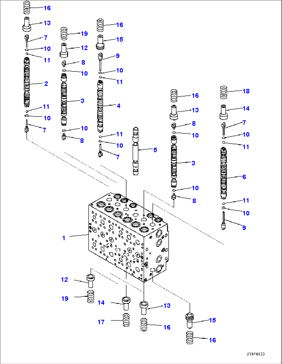 Control Valve, 5-Spool (1/17) (#10001-)