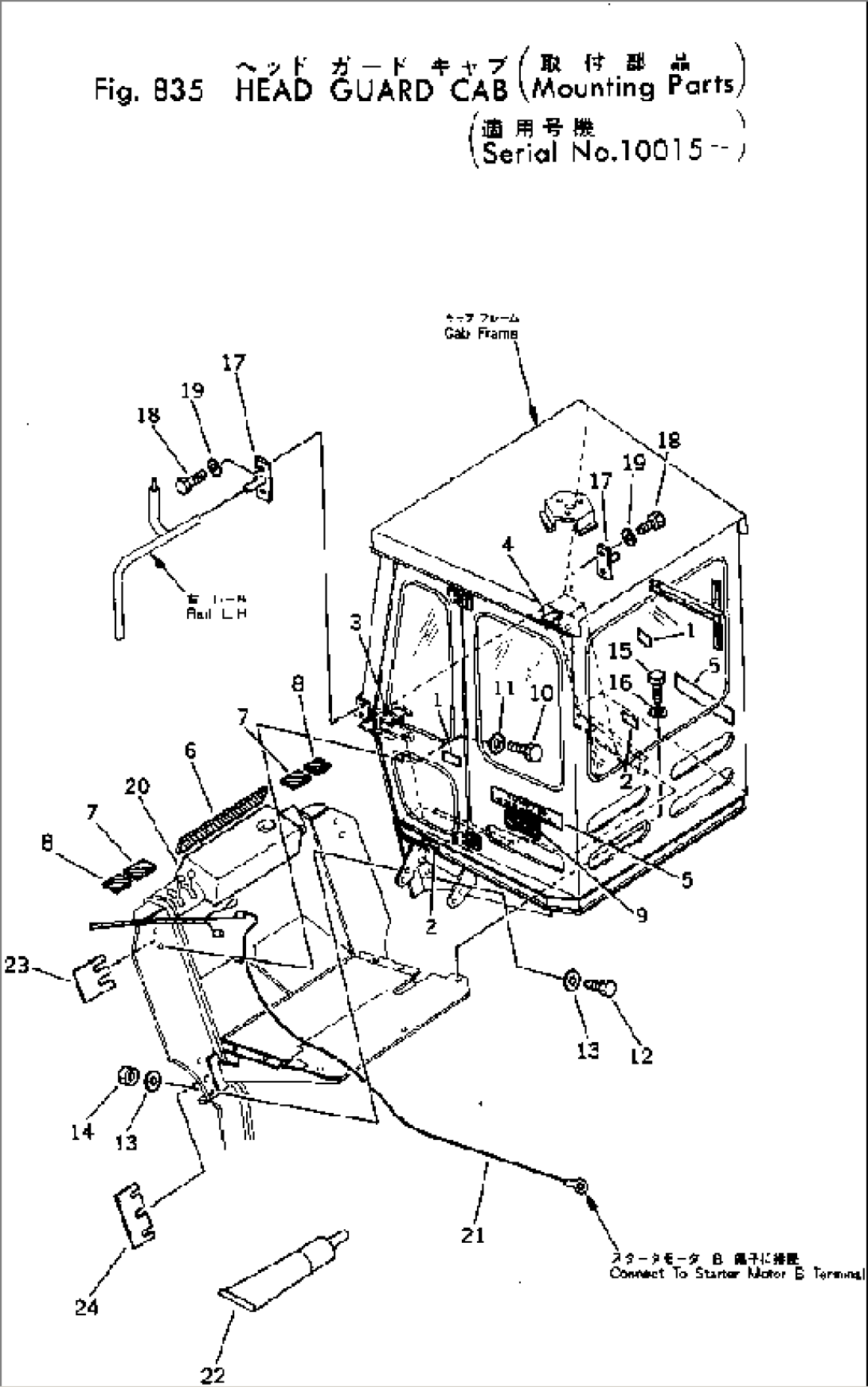 HEAD GUARD CAB (ELECTRICAL PARTS)(#10001-10014)