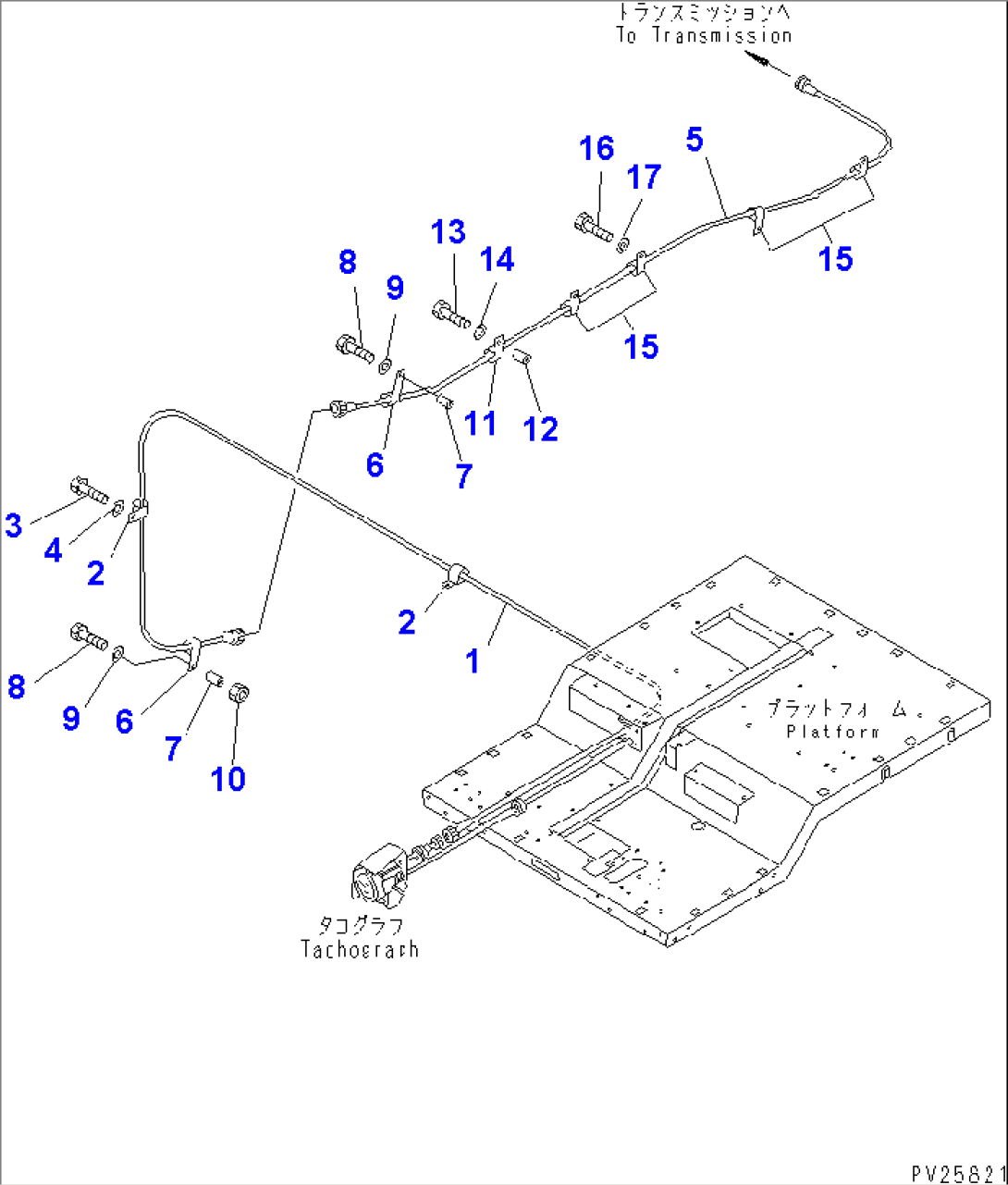 TACHO GRAPH CABLE (MECHANICAL GOVERNOR)