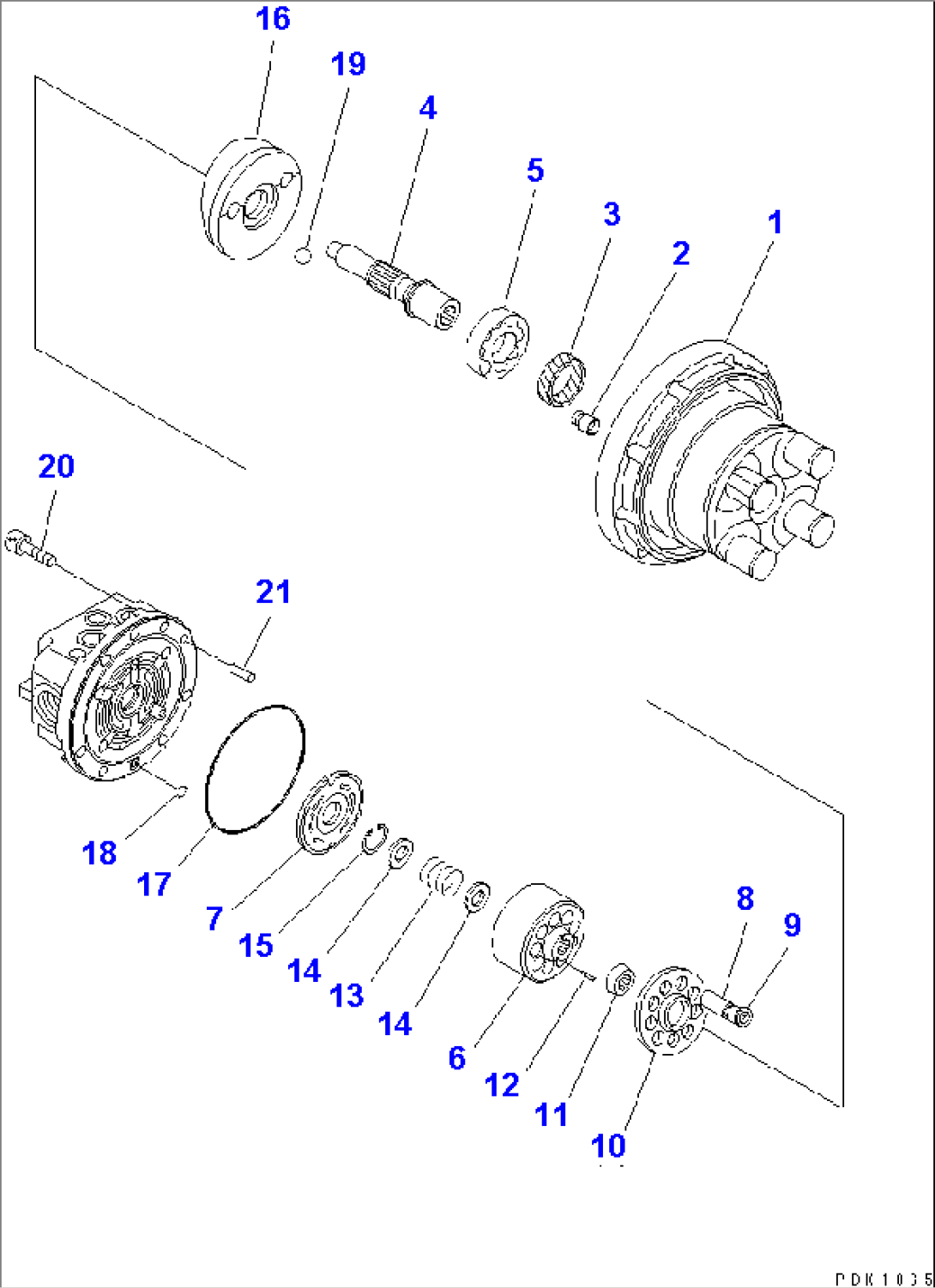 TRAVEL MOTOR (3/3) (INNER PARTS)