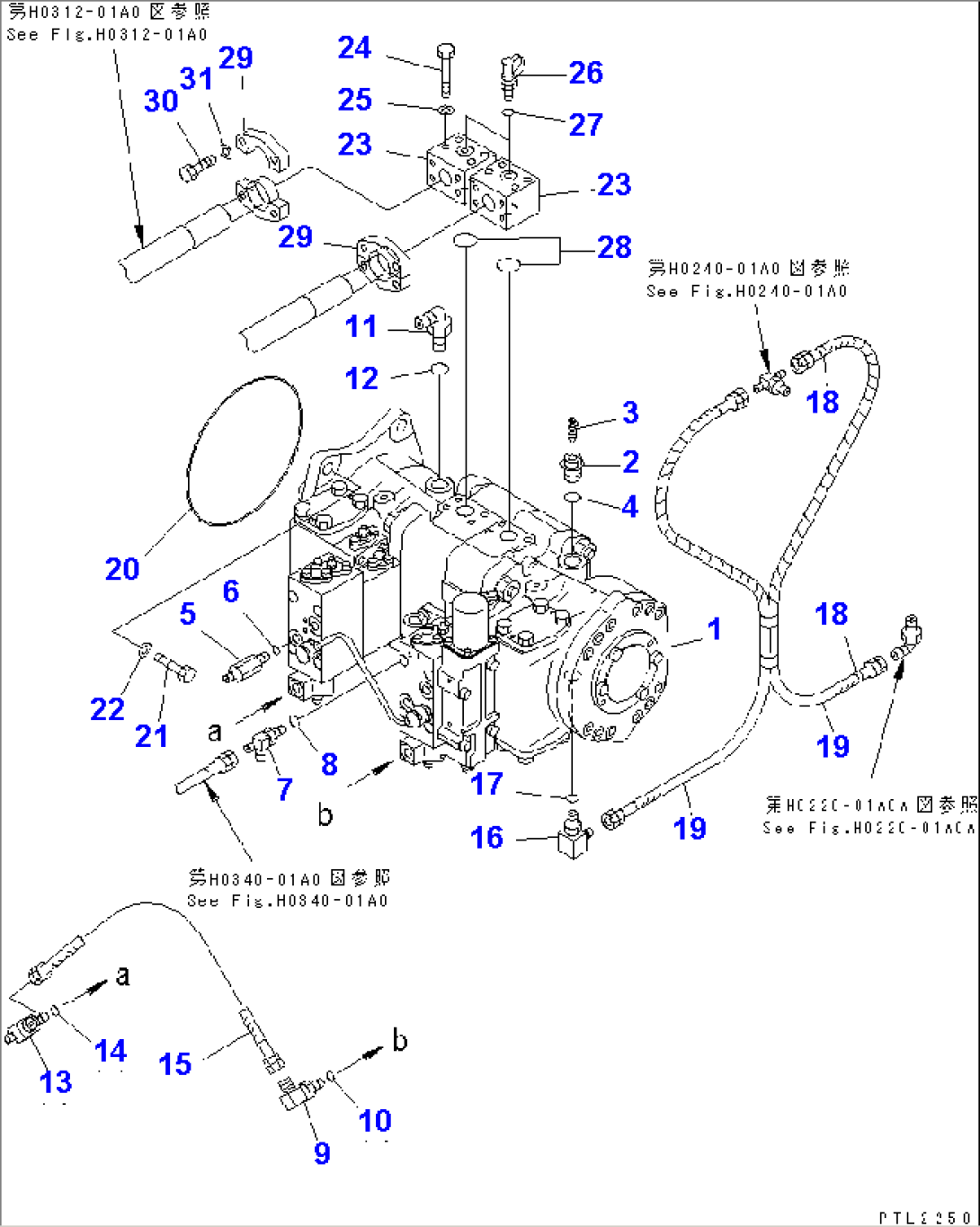 NO.1 PUMP (JOINT PARTS)(#10239-10999)