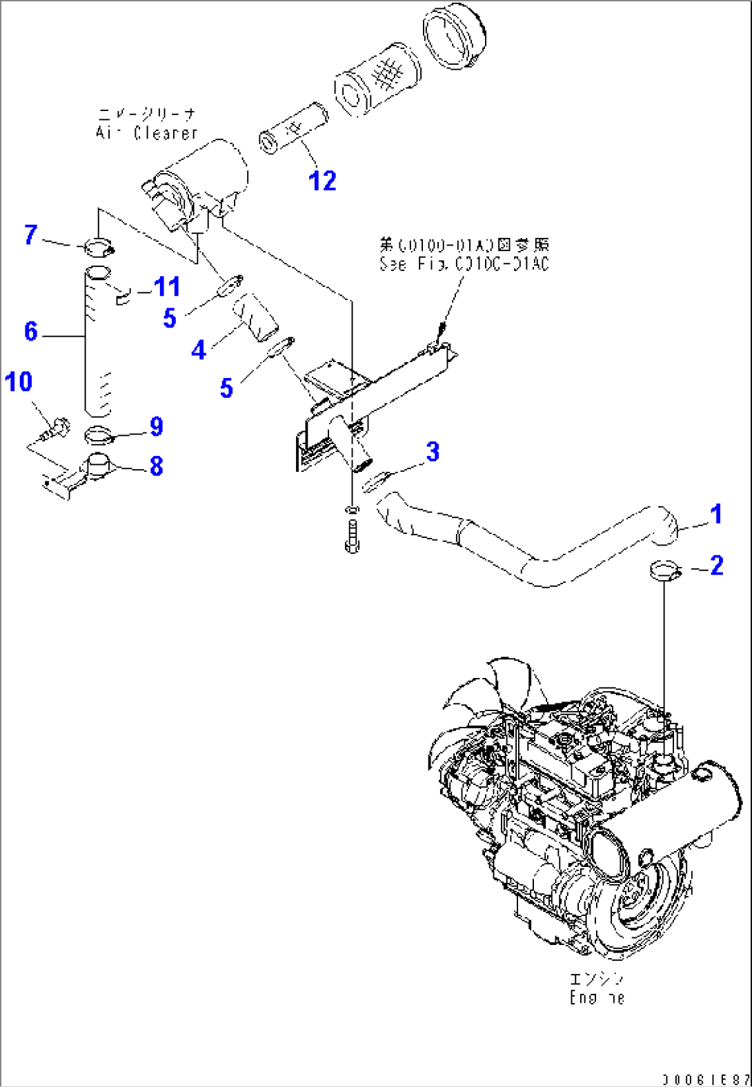 AIR CLEANER RELATED PARTS (DOUBLE ELEMENT) (FOR NORTH AMERICA)(#17902-)