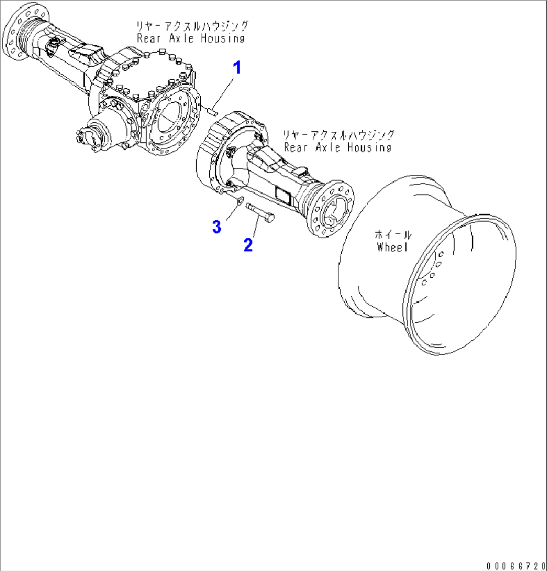 REAR AXLE (MOUNTING PARTS)(#70001-)