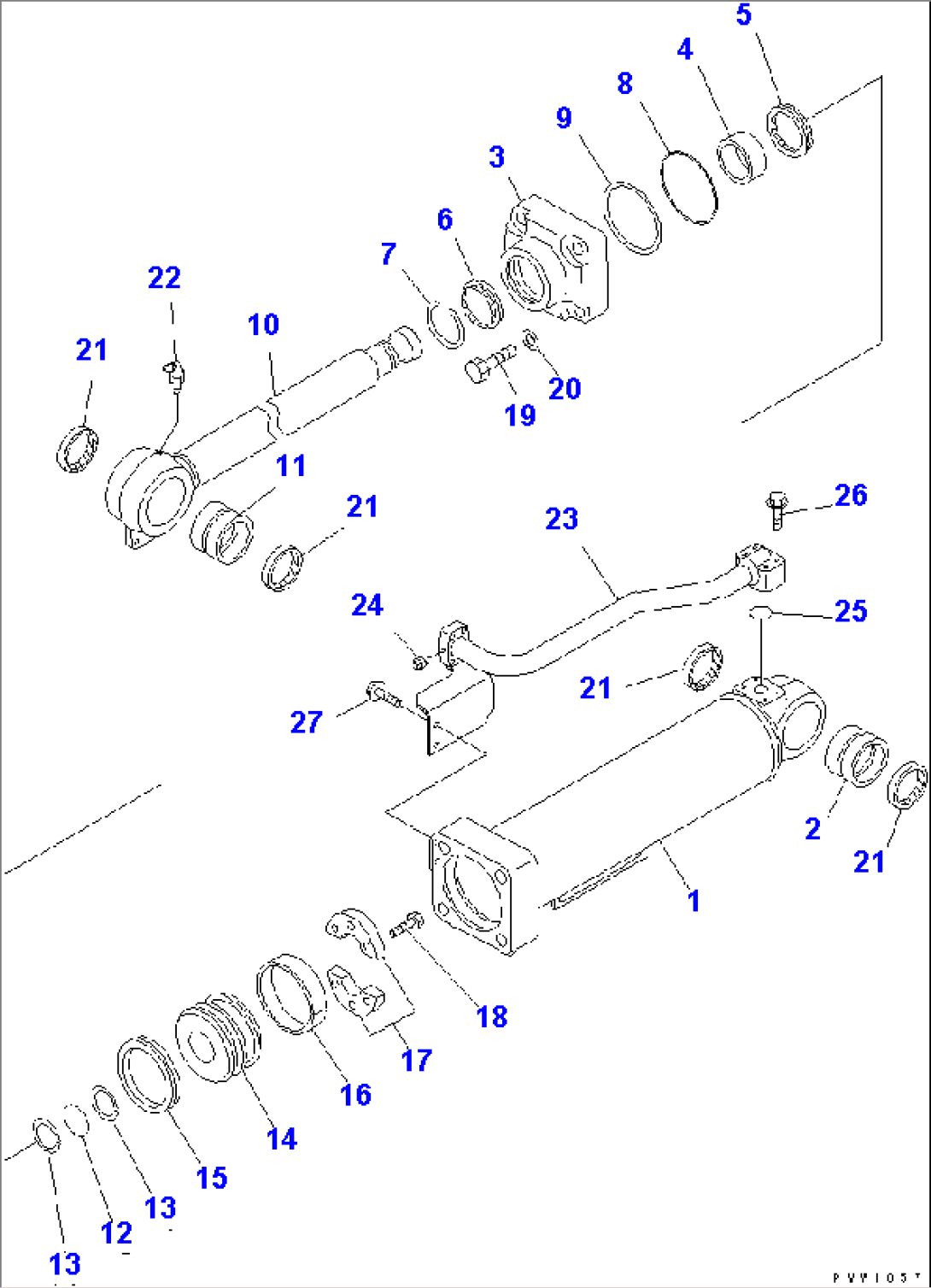 DUMP CYLINDER (FOR LARGE TYPE)(#66001-)