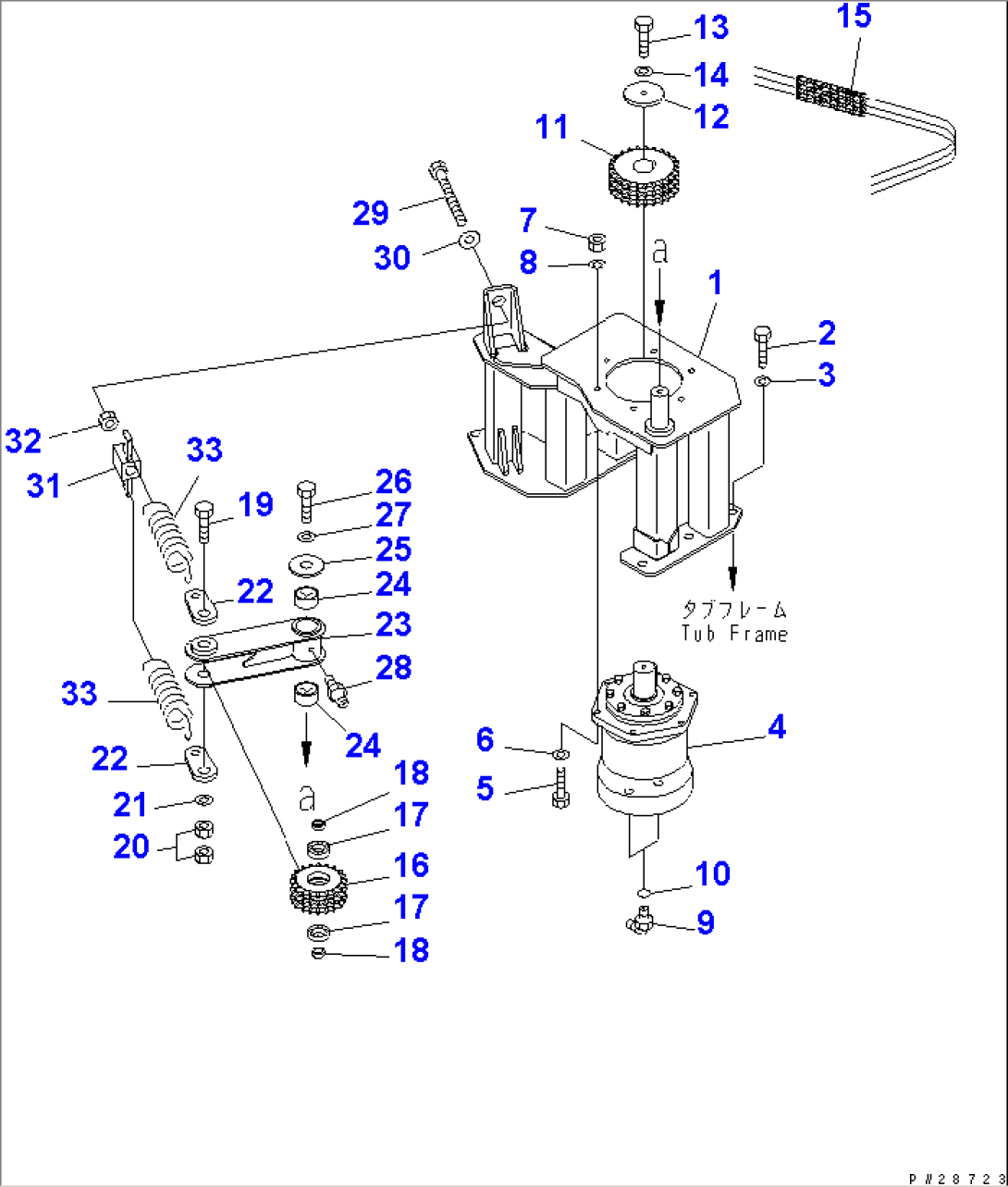 HAMMER MILL AND TUB (MOTOR) (WITH PROTECTION COVER) (FOR NORTH AMERICA)(#1288-)