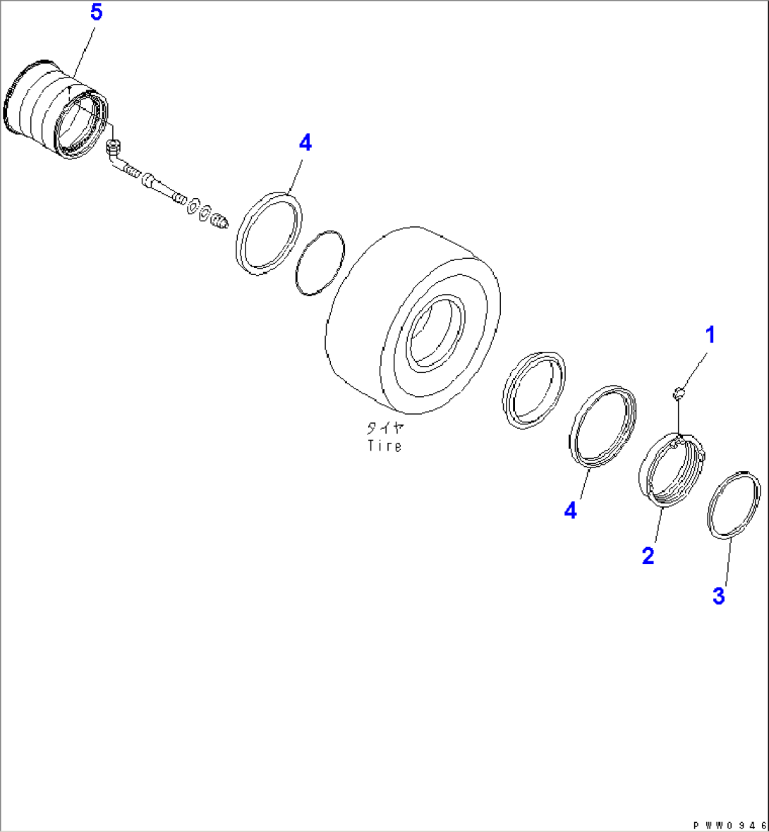 RIM (41.25/70-39) (FOR BIAS TIRE)