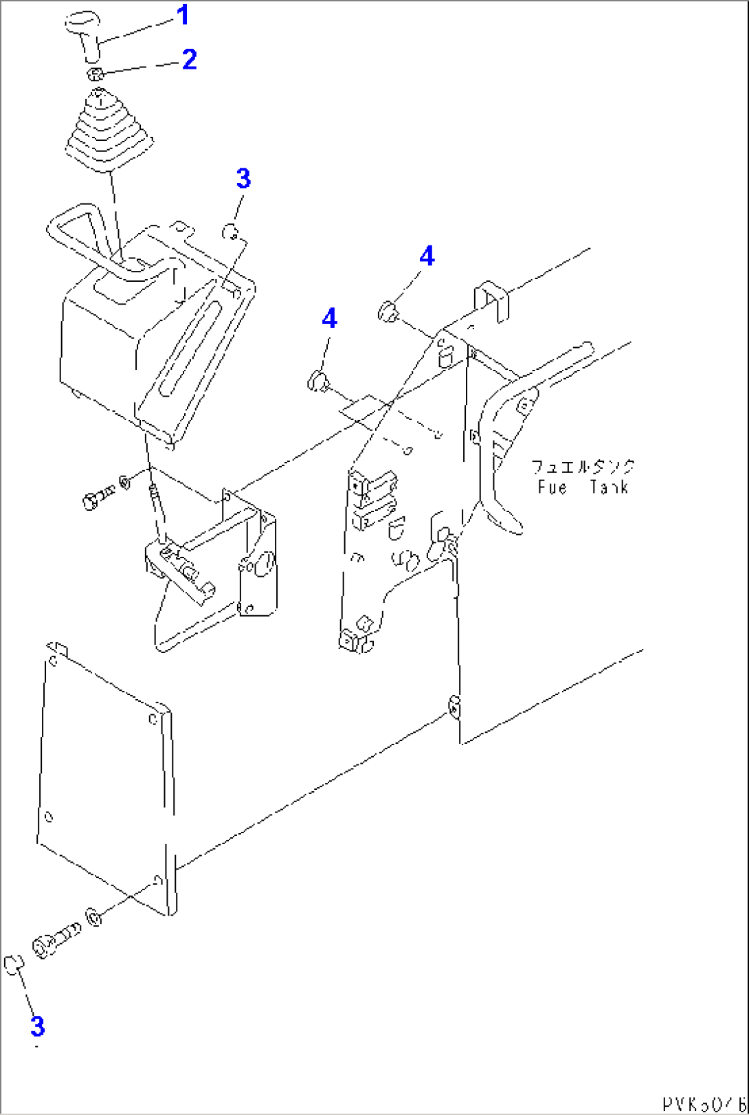 CONTROL KNOB (D20) (FOR BACKHOE)(#61169-)