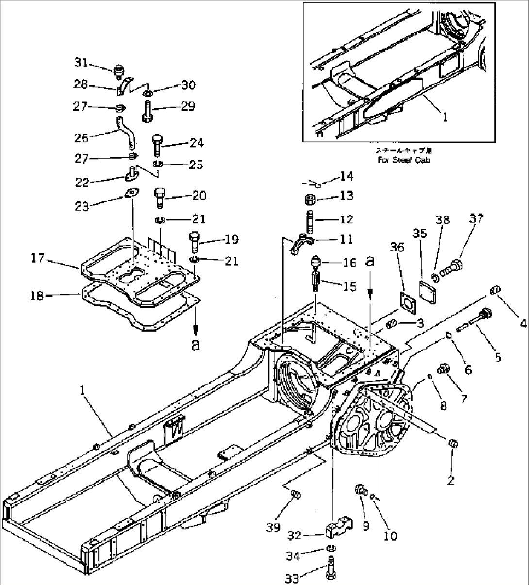 STEERING CASE AND MAIN FRAME