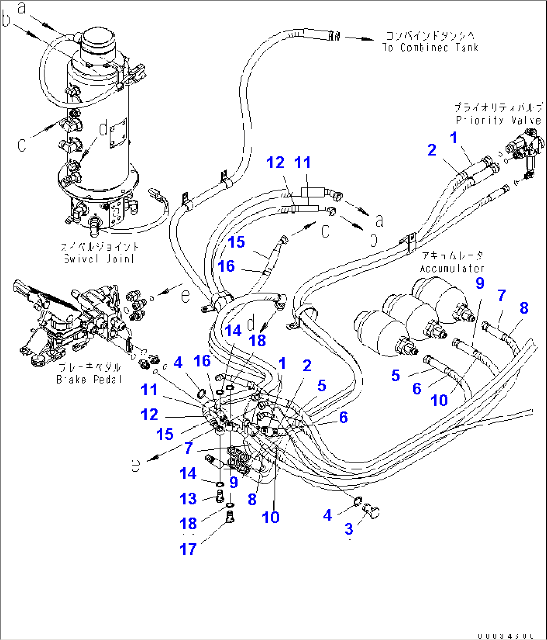 BRAKE LINE (UPPER) (HYDRAULIC PIPING¤ 1/2)