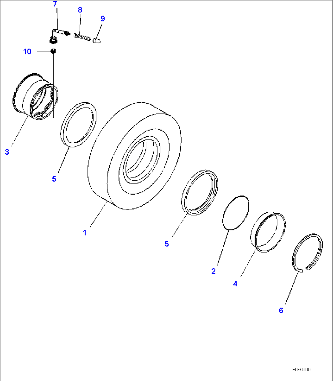 Tire and Rim, Front (#30001-)