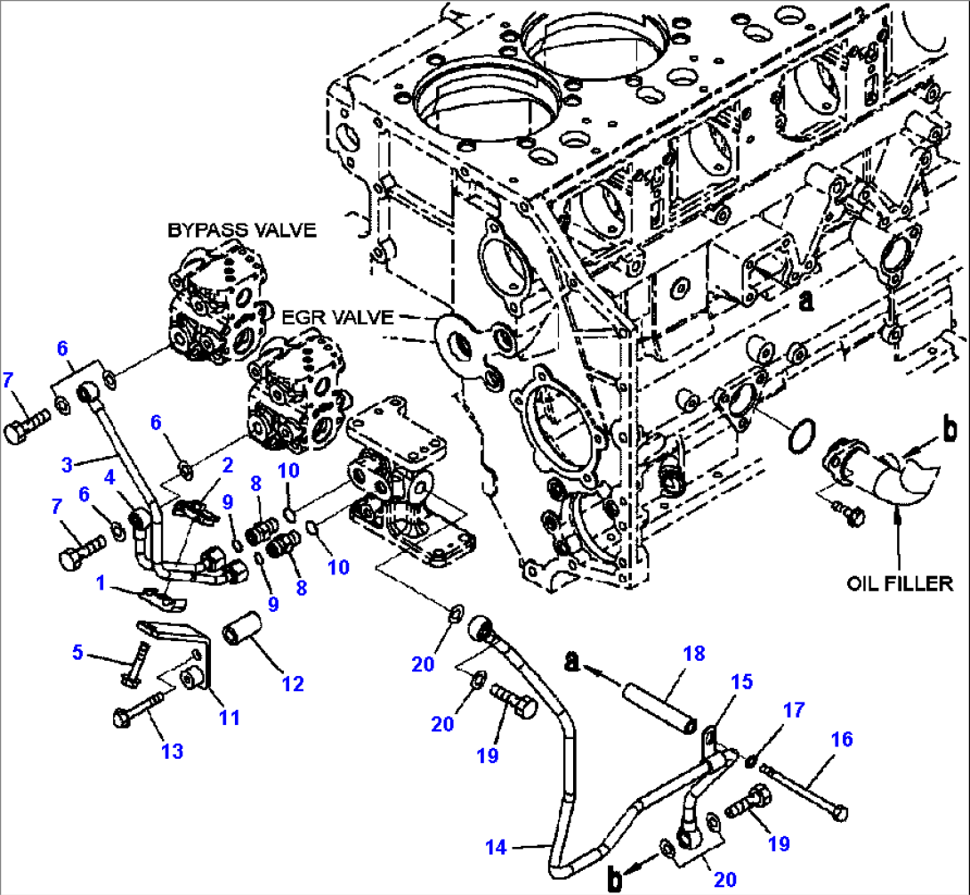 A1216-B8B9 EXHAUST GAS RECIRCULATION (EGR) (5/6) ENGINE S/N 533487-