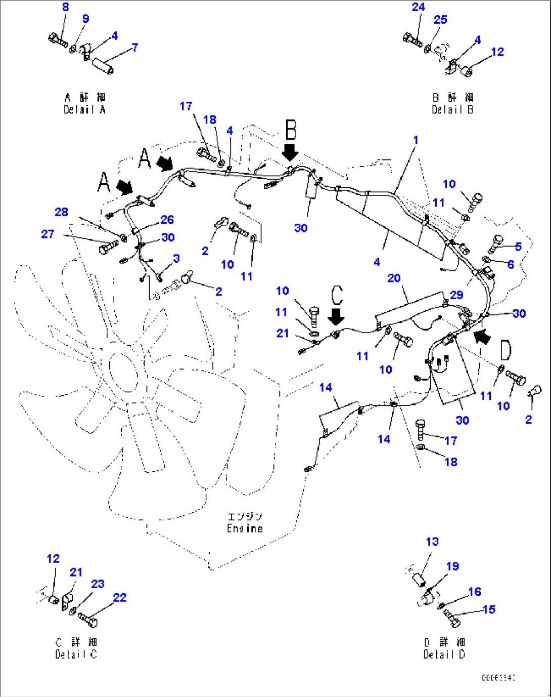 Engine Related Parts, Engine Wiring Harness (#8832-)