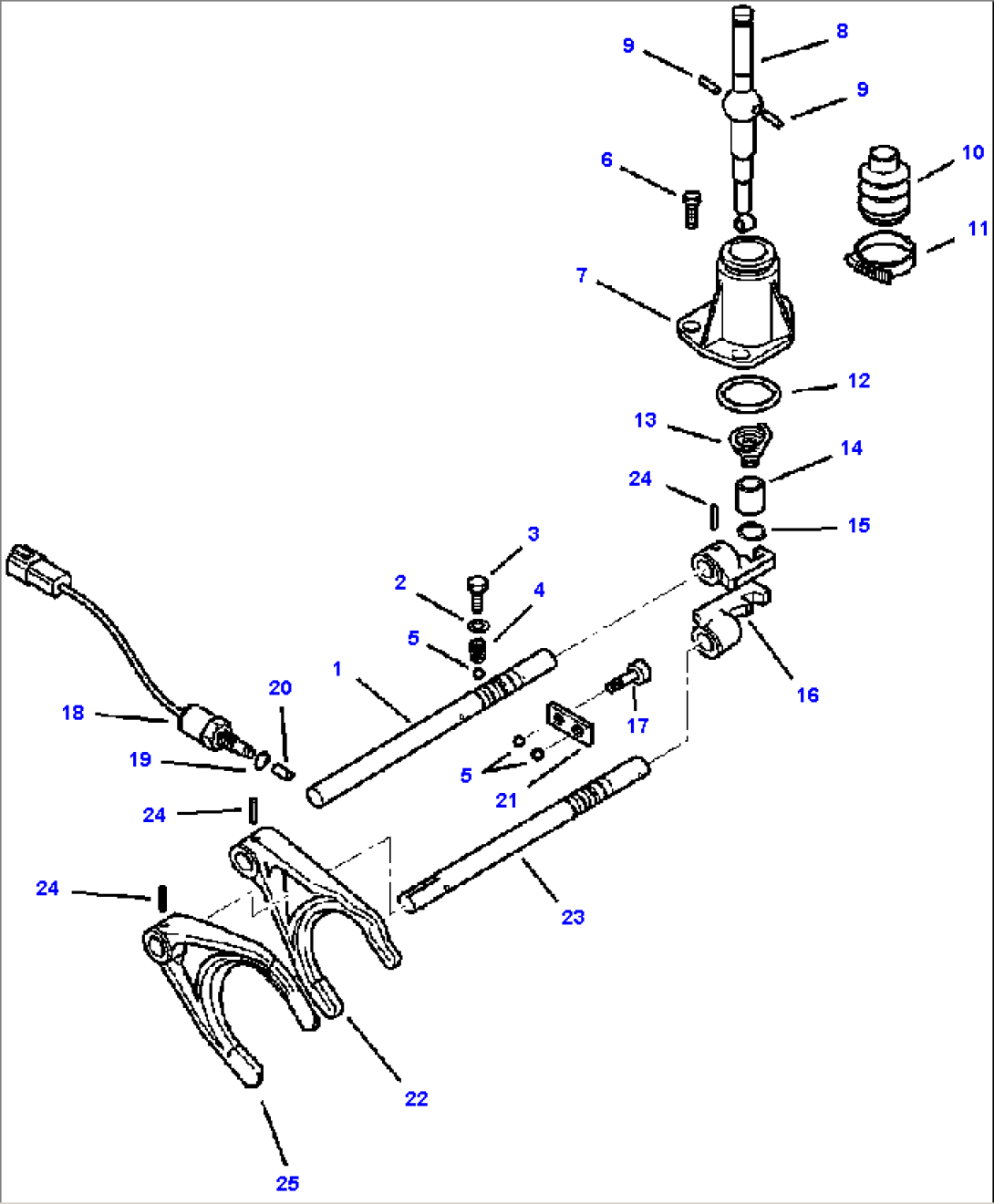 FIG. F3300-02A9 TRANSMISSION - SHIFT CONTROL