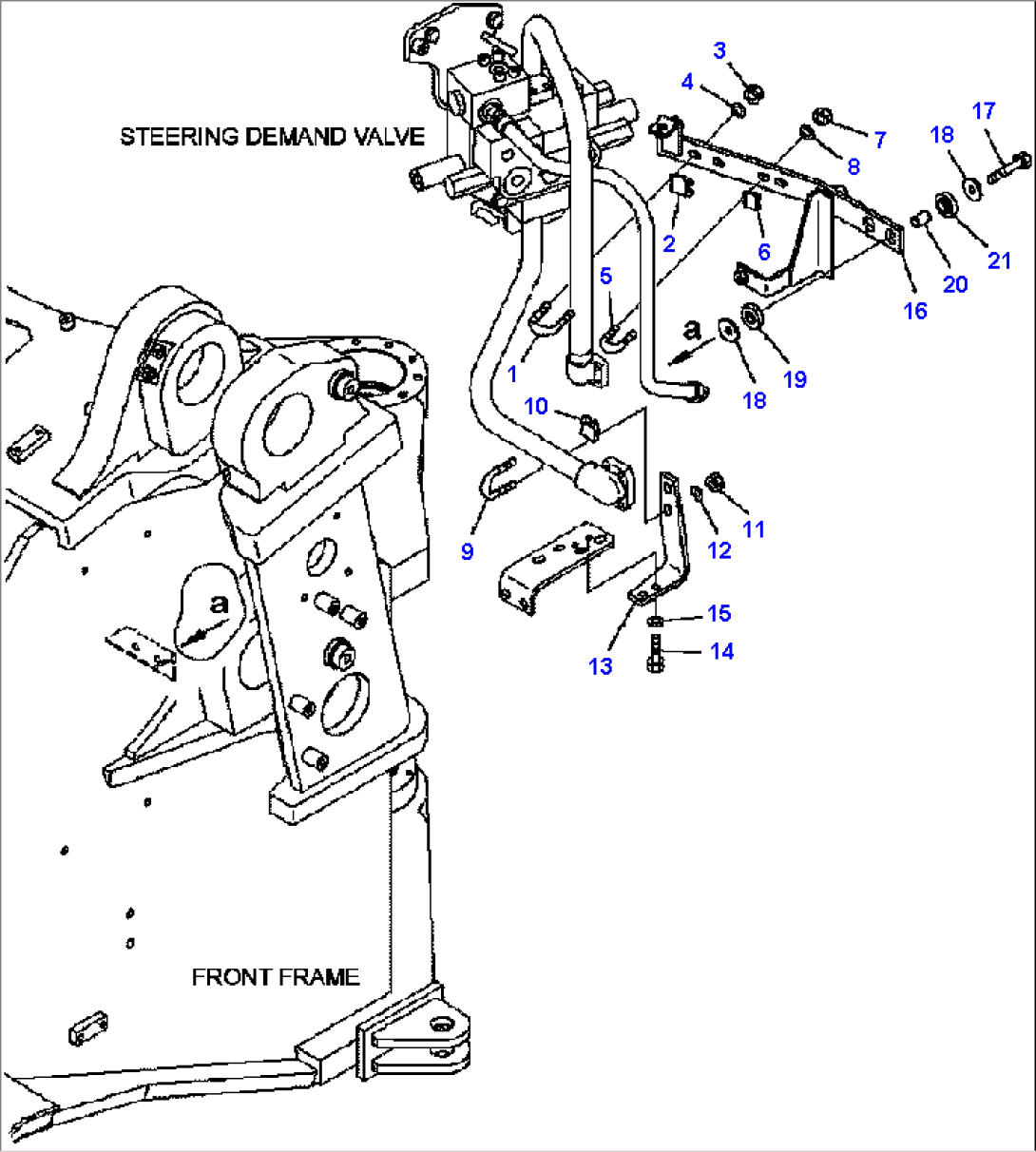 H4410-02A0 HYDRAULIC STEERING PIPING STEERING VALVE LINE MOUNTING BRACKETS