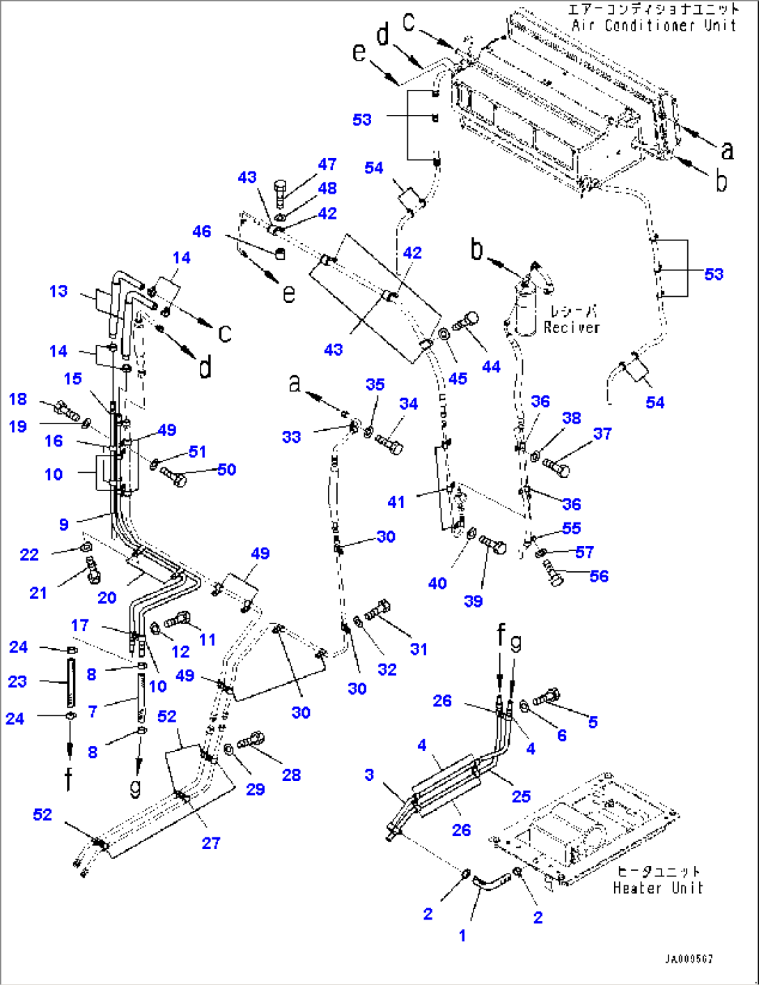 Cab, Heater Piping (#40001-)