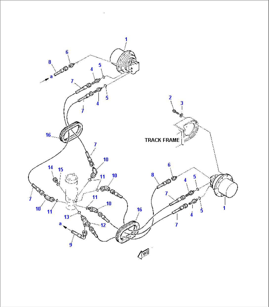 HYDRAULIC PIPING (TRAVEL MOTOR LINE) (2nd PART)