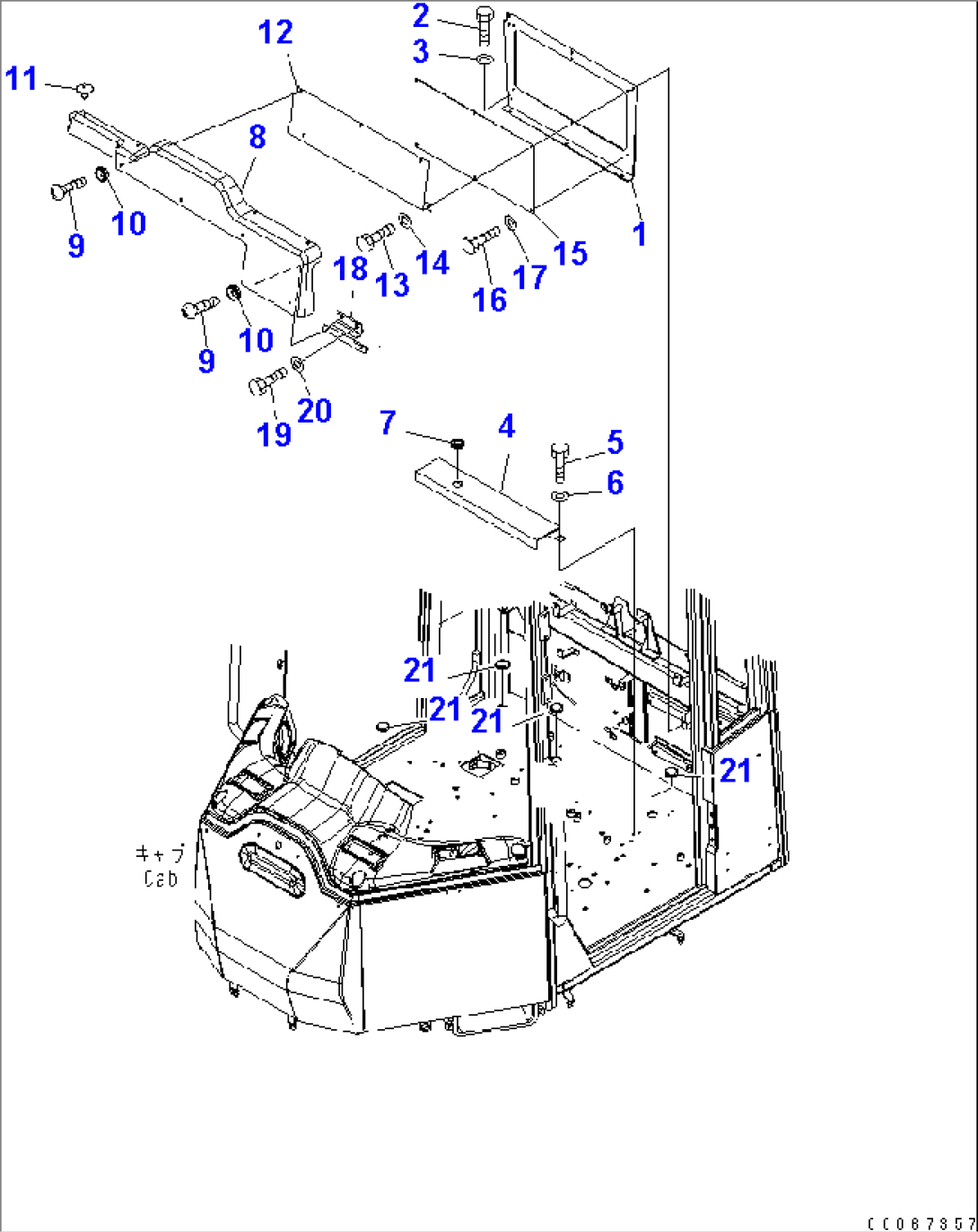 FLOOR (REAR COVER AND CAP)