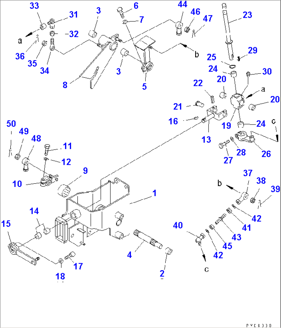 TRANSMISSION CONTROL LEVER (1/4) (WITH STEEL CAB)(#47617-)