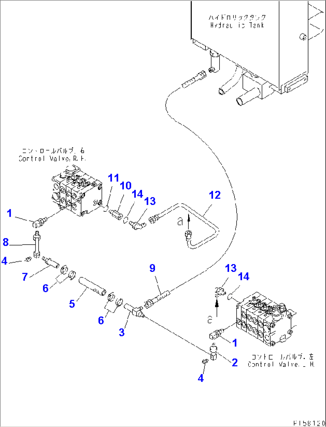 HYDRAULIC PIPING (CONTROL VALVE TO CONTROL VALVE)