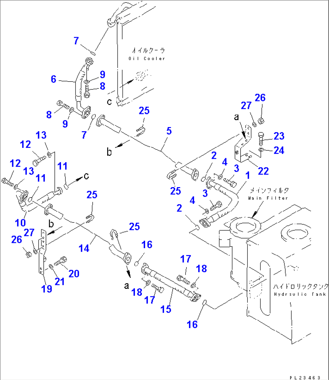 CRUSHER PIPING (5/14) (OIL COOLER LINES)