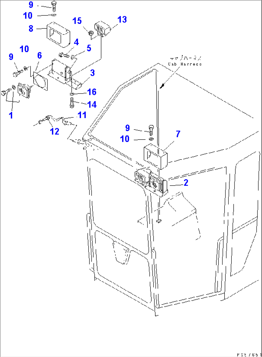 FOG LAMP (CAB TOP MOUNTING TYPE)(#1701-)