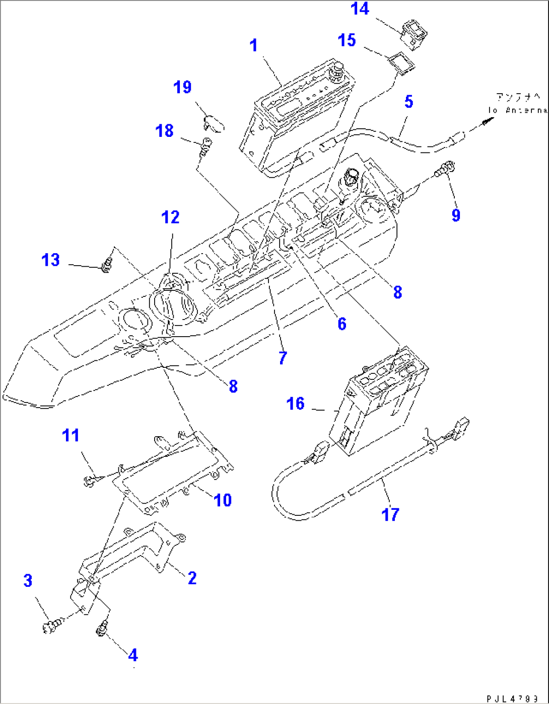 FLOOR FRAME (PANEL AND BASE) (RADIO AND AIR CONDITIONER PANEL)(#10158-)