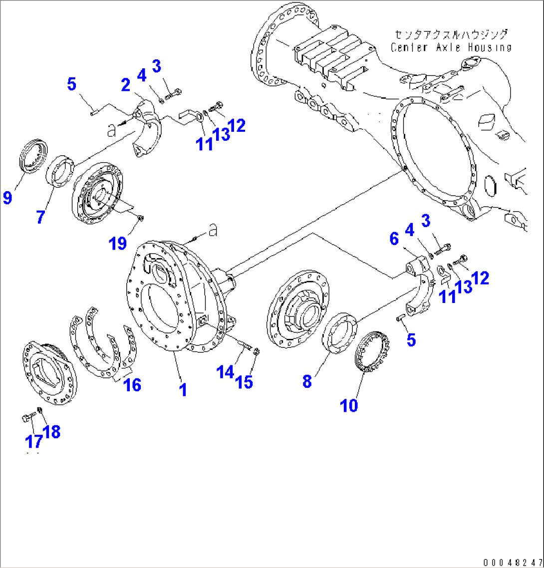 CENTER AXLE (CARRIER)(#2001-)