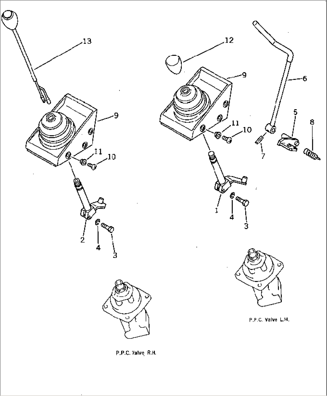 WORK EQUIPMENT CONTROL LEVER (TBG SPEC.)