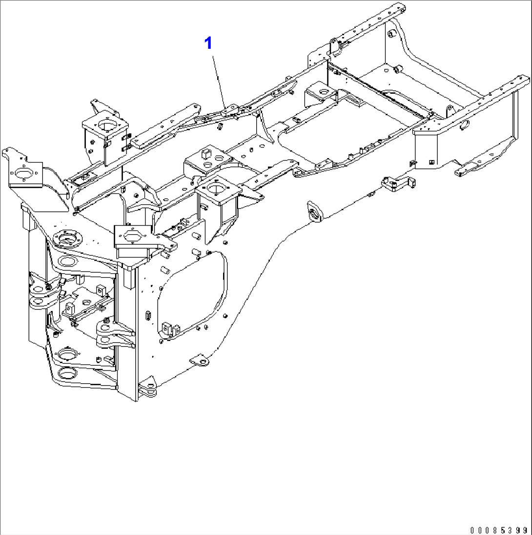 REAR FRAME (FOR POWER TRAIN GUARD)(#55001-)