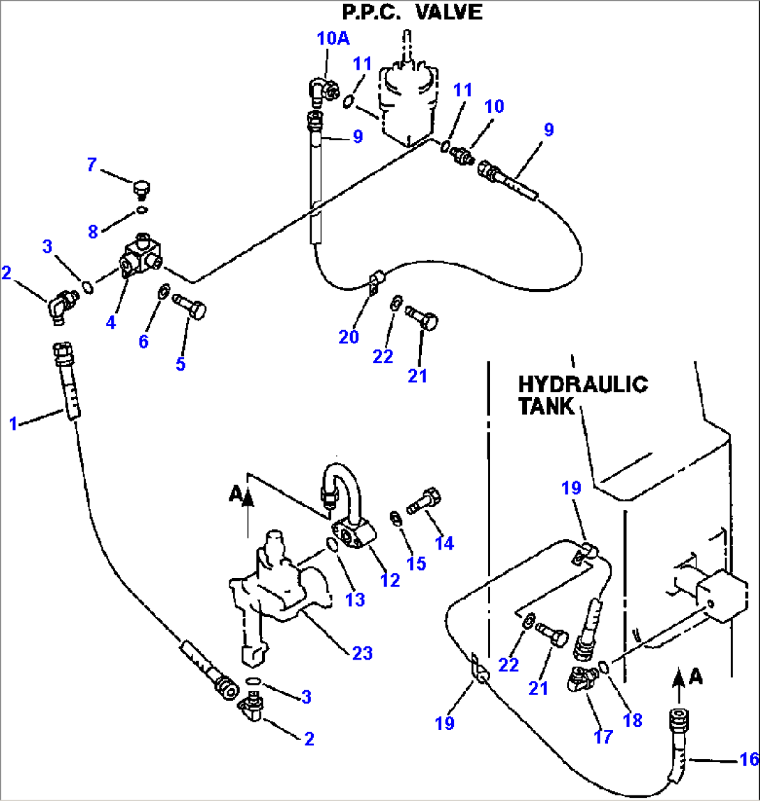 HYDRAULIC PIPING PUMP TO P.P.C. VALVE (2/2)