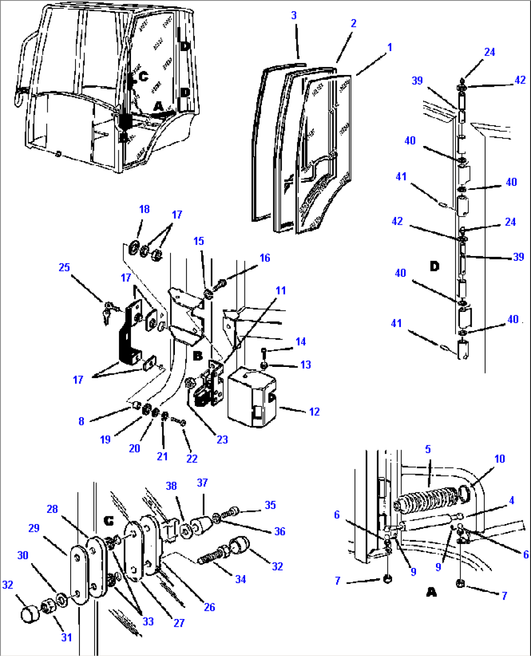 FIG. K5201-01A3 CAB - LEFT DOOR