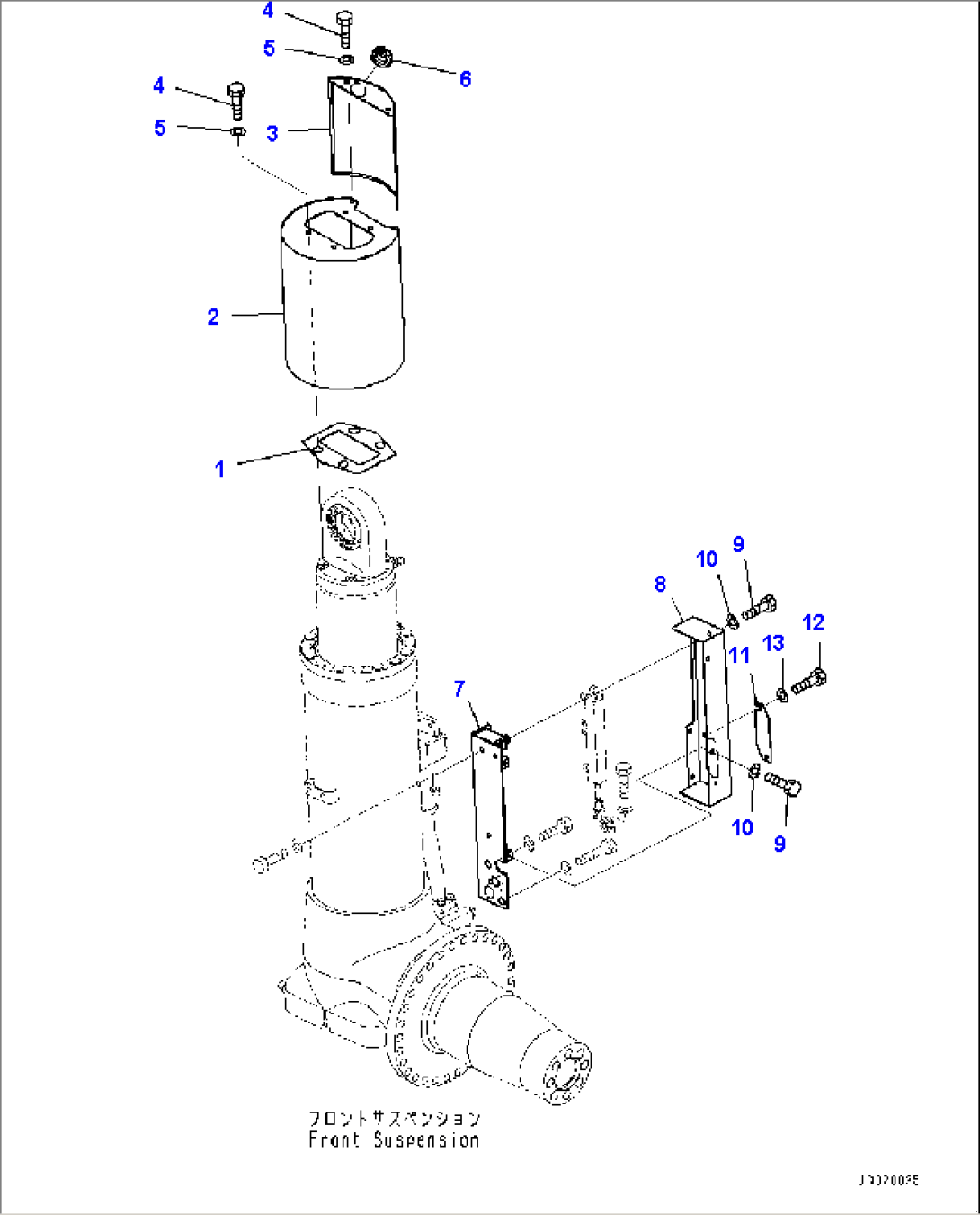 Front Axle, Suspension Cover, L.H. (#8865-)