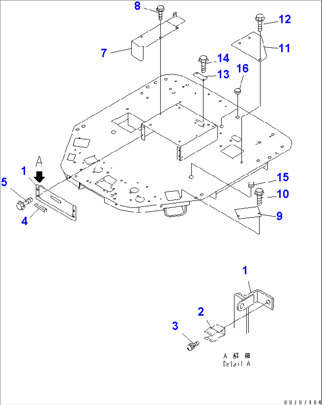 FLOOR (PLATE AND MOUNTING)(CANOPY)(#54095-)